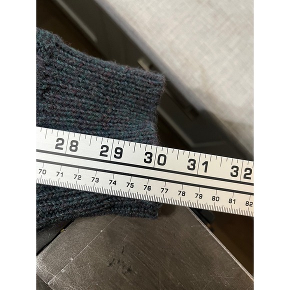 North Country‎ Eaton Cable Knit Shawl Collar Wool Sweater Men Sz Lg Grey Vintage - Picture 6 of 11